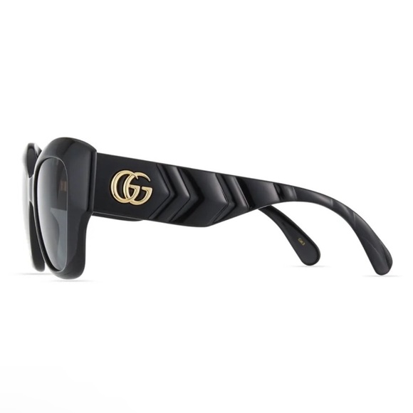 Gucci Butterfly Oversized Acetate Black GG Logo Sunglasses GG0808S main image 15